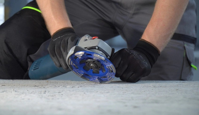 Grinding Construction Materials with an Angle Grinder
