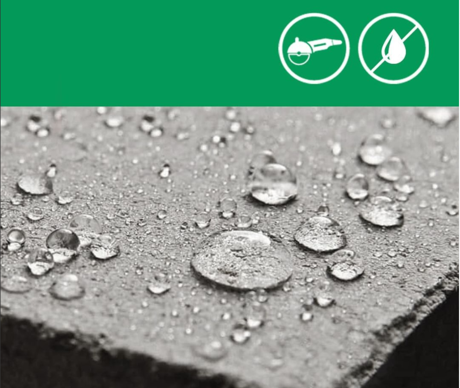 The speed of dry cutting wet concrete