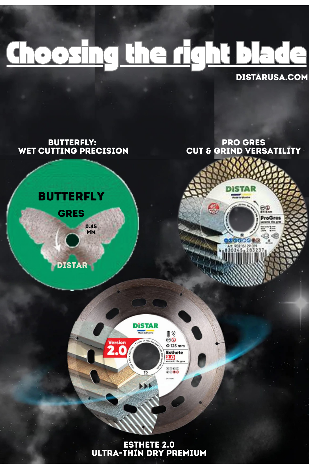 Comparison of Distar Diamond Blades