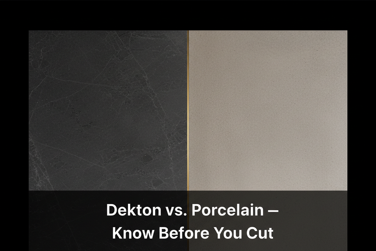 Dekton vs Porcelain: What's the Difference When Cutting?