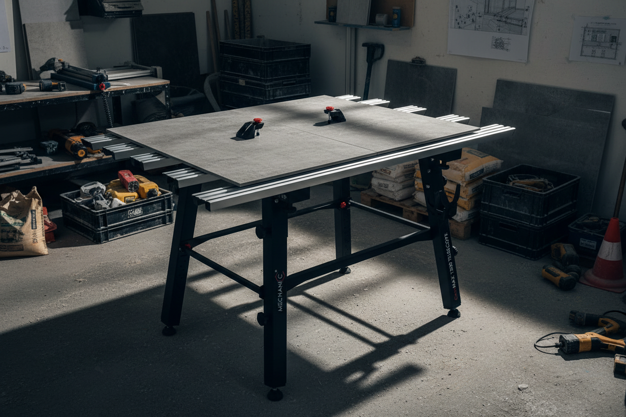 Distar CeraMAX 1200 Telescope 2.0 | Adjustable Tile Work Table for Precision Cutting & Mitering