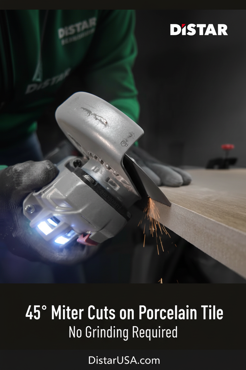 45 Miter Cuts on Porcelain Tile pro tip