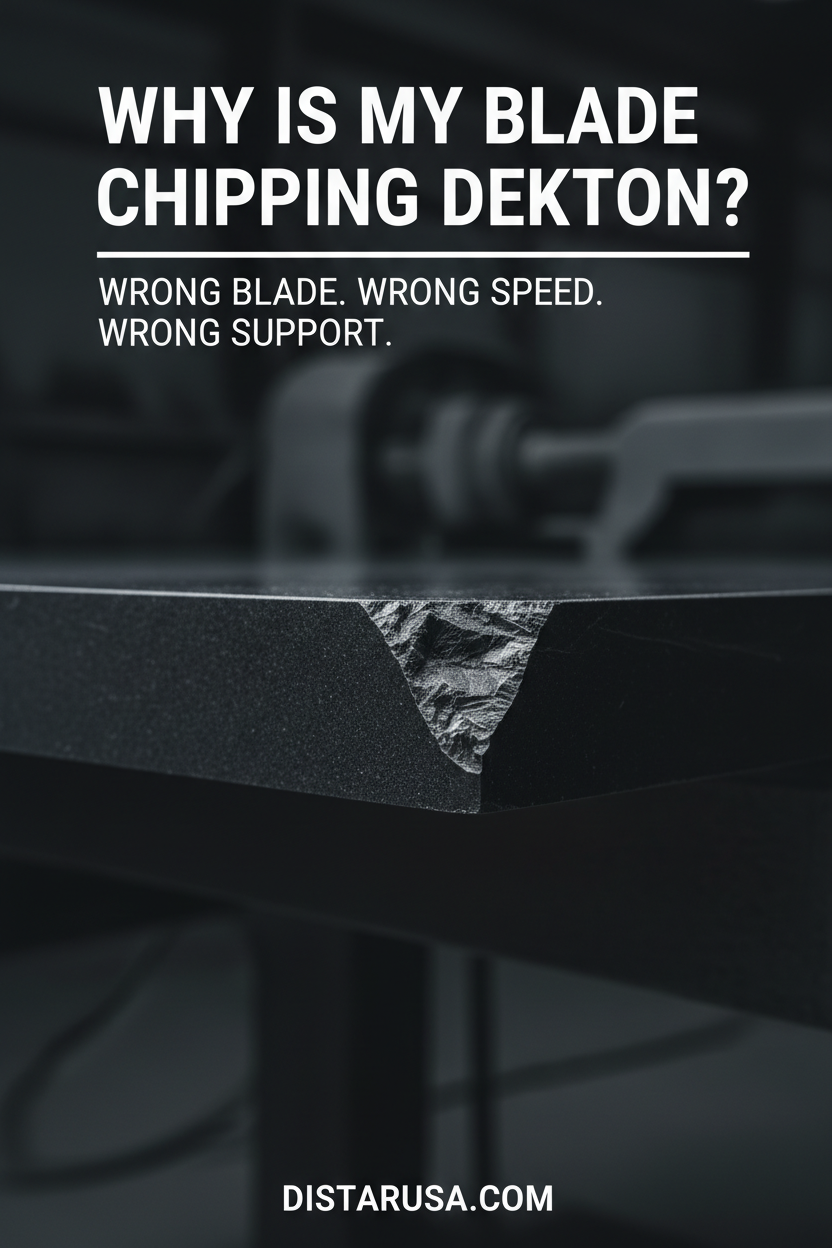 Why is my blade chipping dekton 