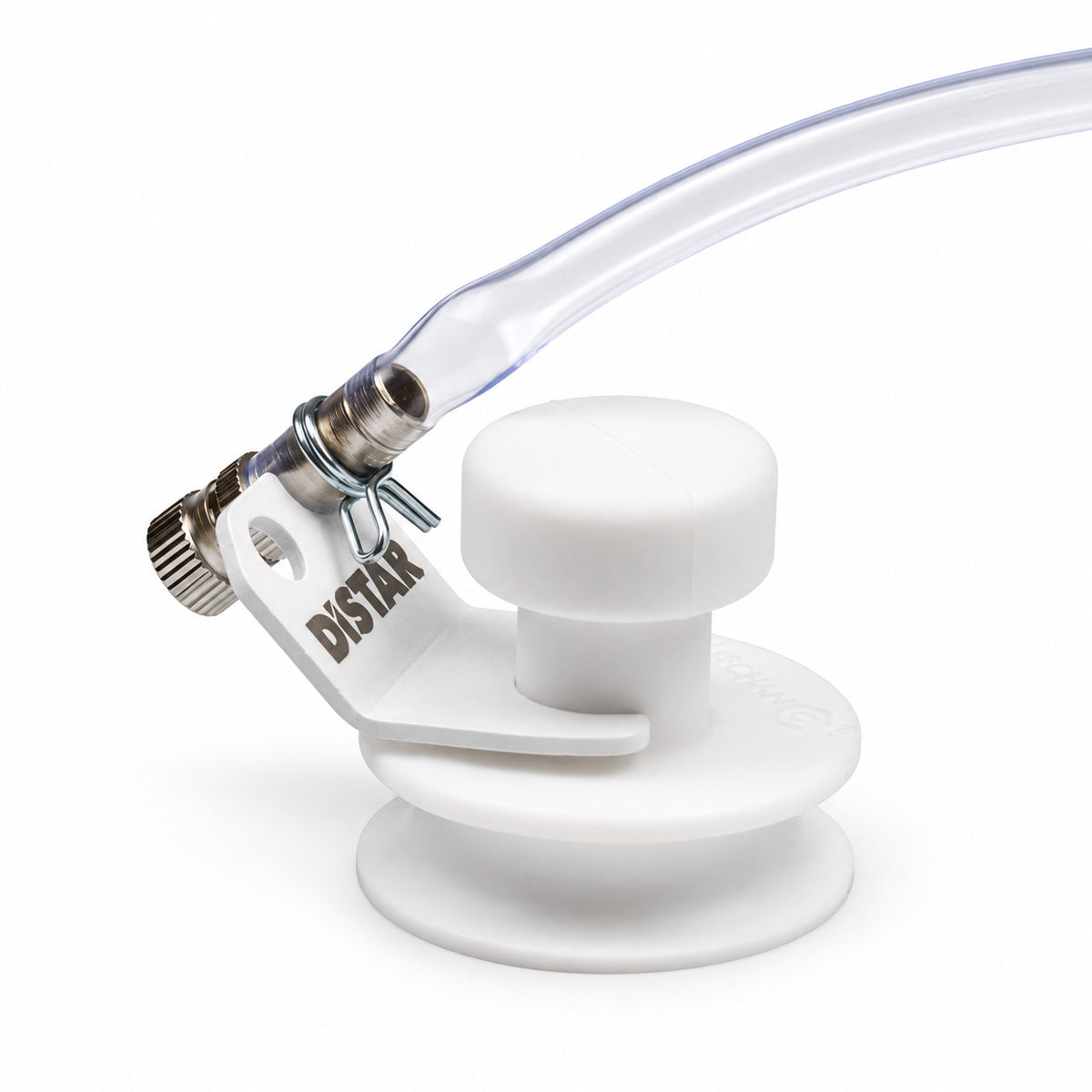 Suction device holding water spray system distar