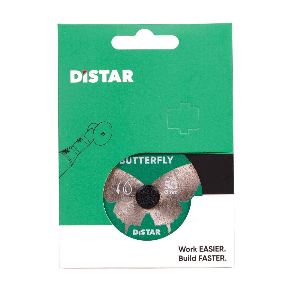 Butterfly 45-50mm Diamond Blade for Ceramic & Porcelain – installation example