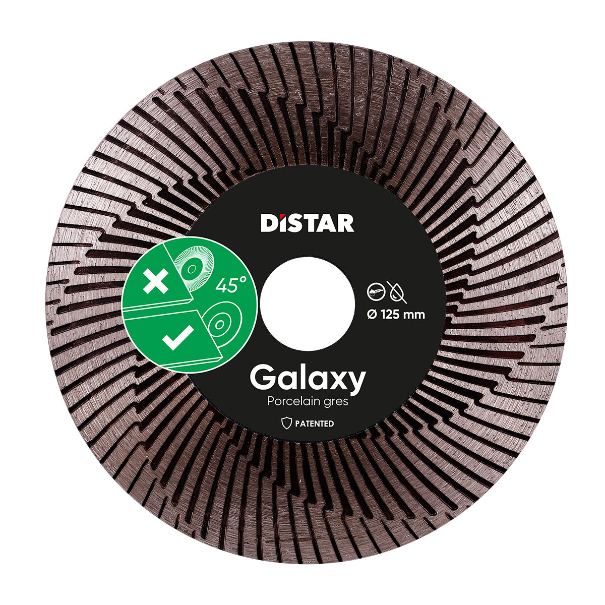 DISTAR Galaxy 5" Diamond Blade for Porcelain Tile | 45° Miter Cutting (No Grinding)