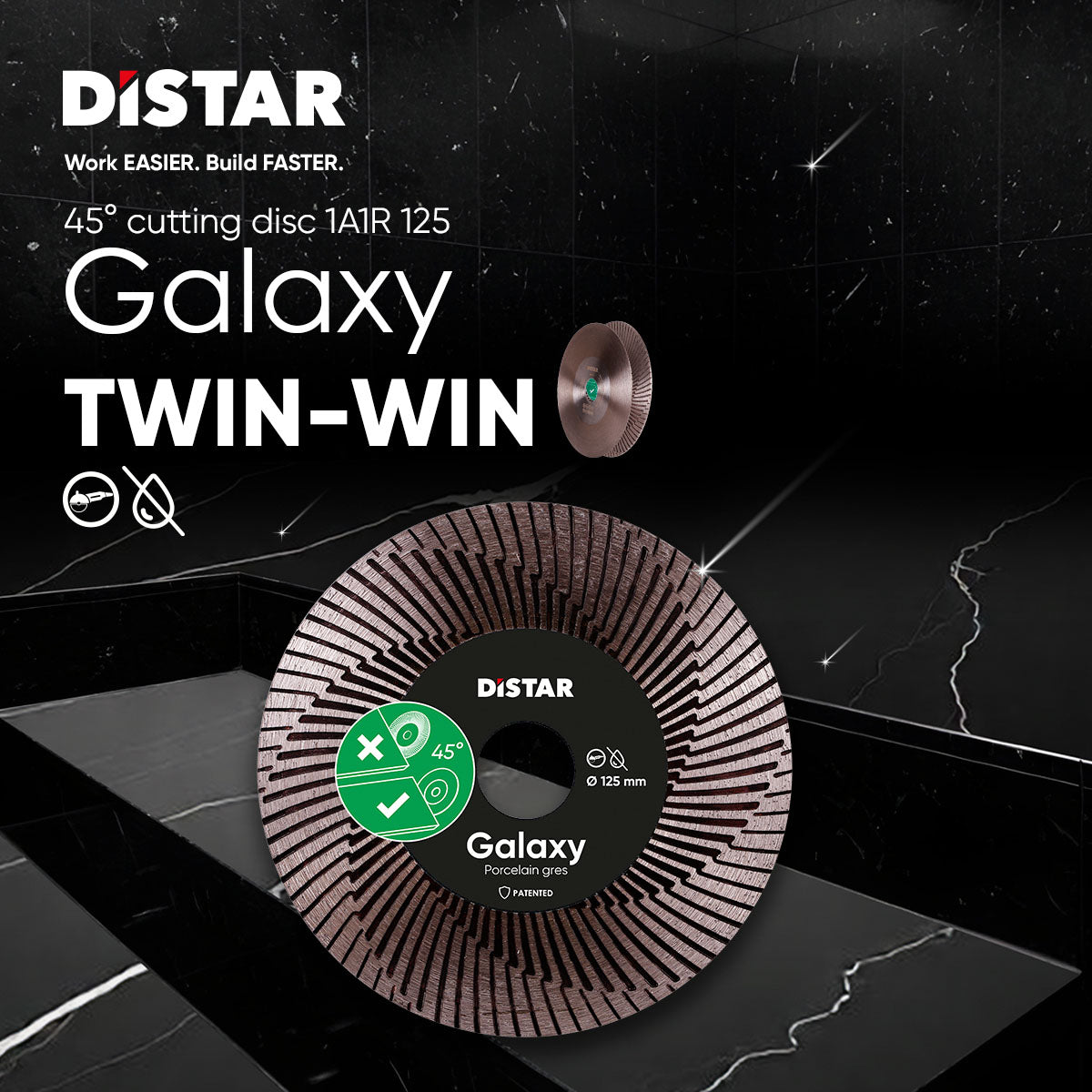 DISTAR Galaxy 5" Diamond Blade for Porcelain Tile – additional view