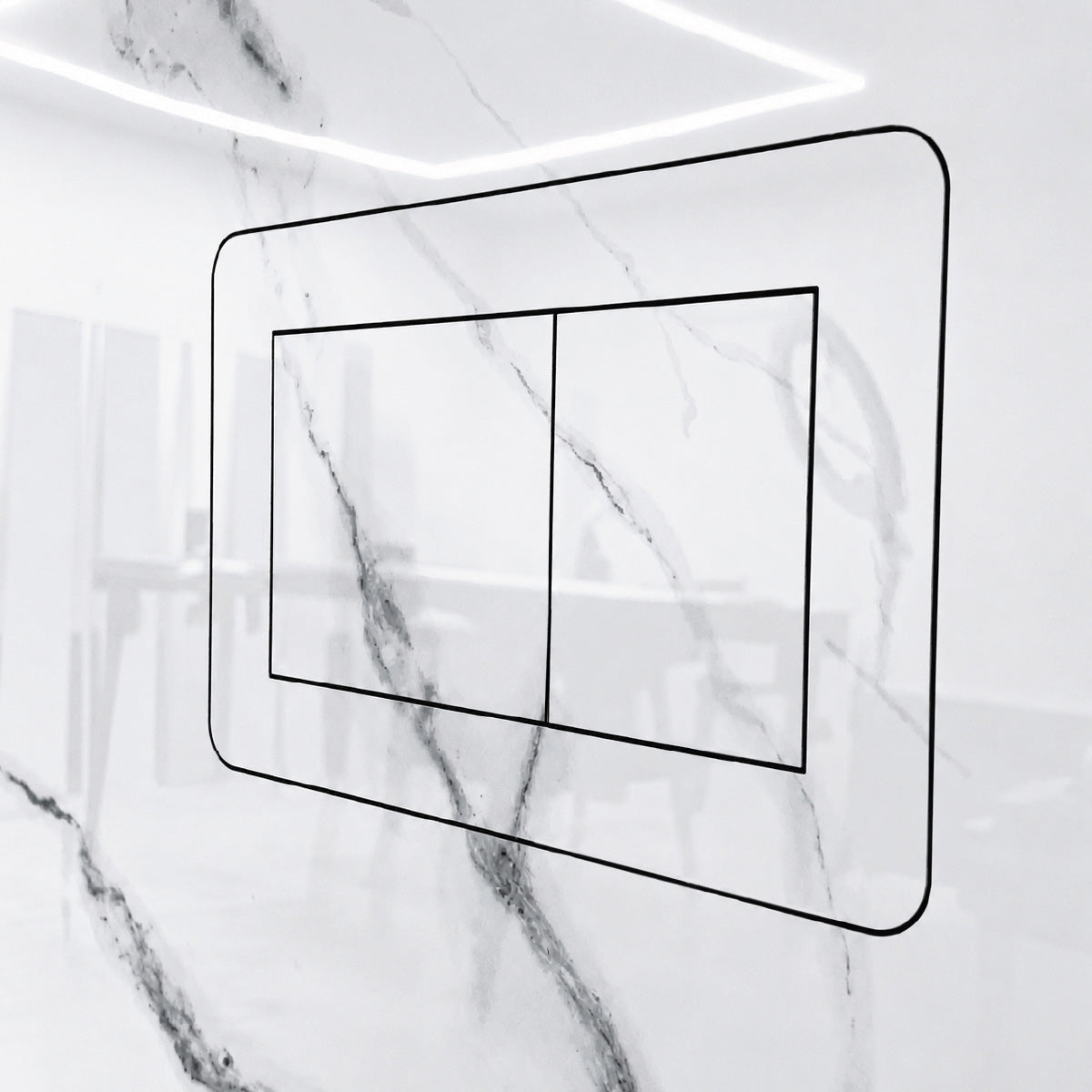 Porcelain tile towel hanger pop-out