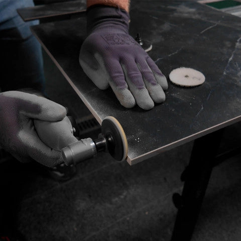 Proxxon tool using Distar grinding polishing wheel