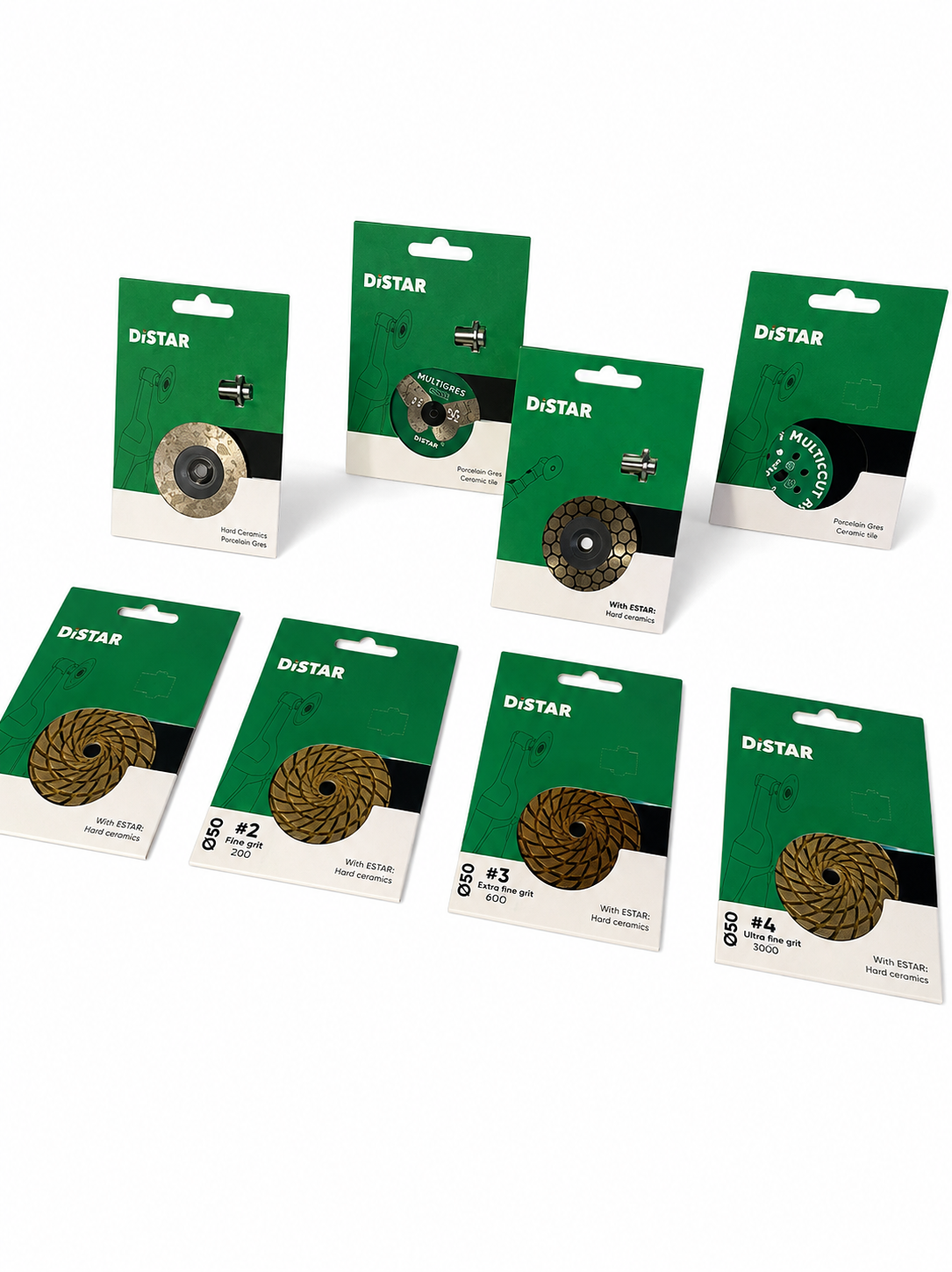 Distar Niche Kit with diamond blades, grinding cups and polishing wheels for angle grinder