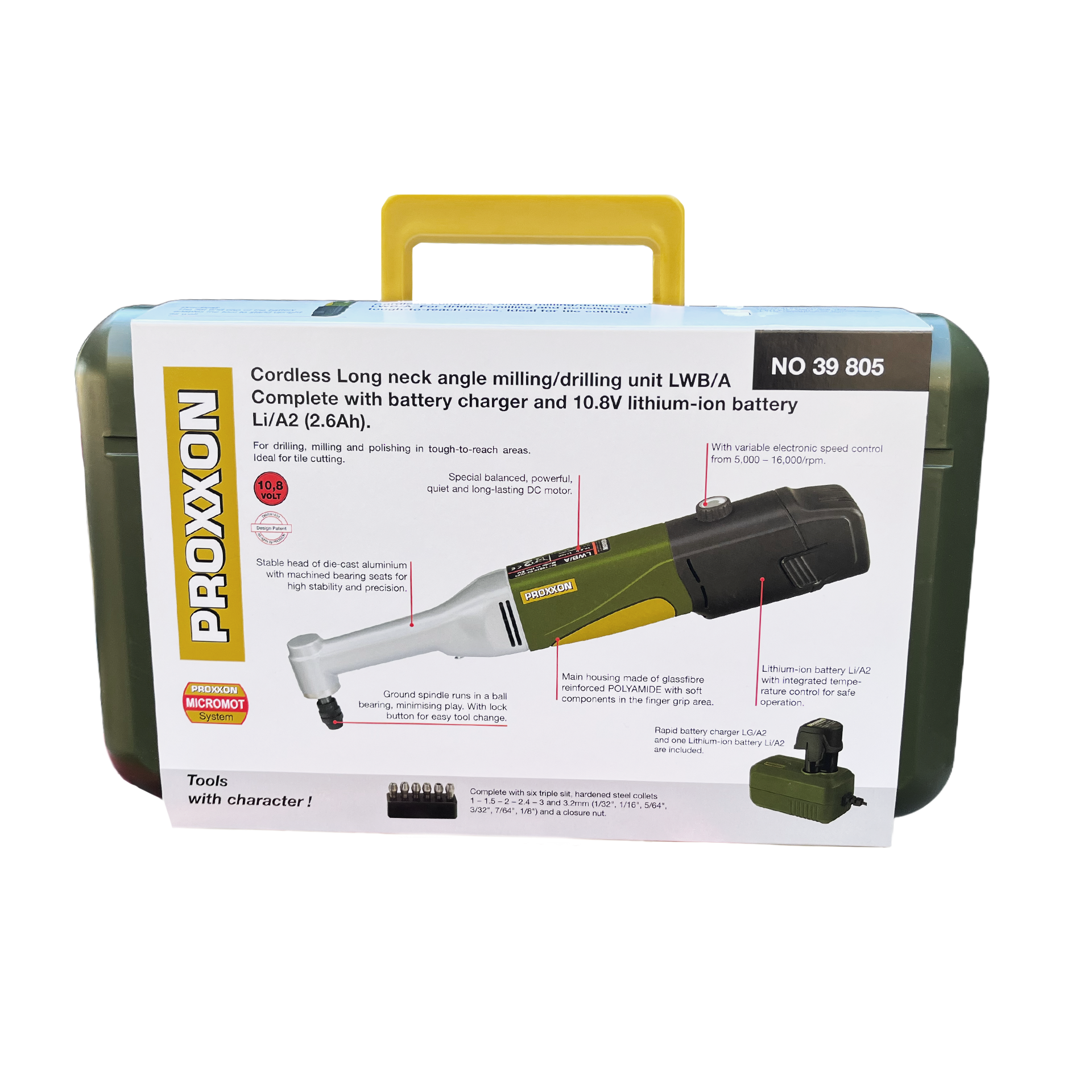 Proxxon Cordless Long Neck Angle Milling/Drilling unit LWB/A